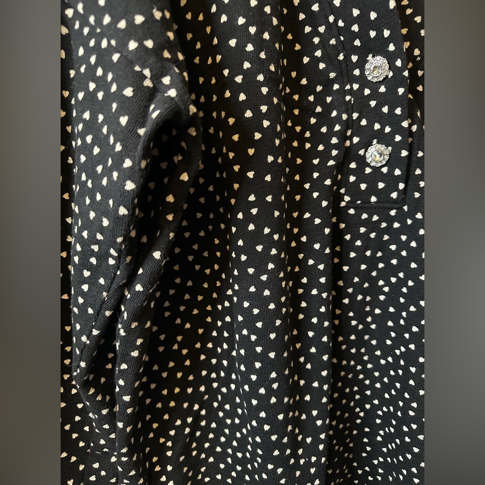 Loft | Heart With Rhinestone button sweater - Picture 2 of 6